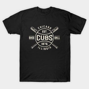 Chicago Cubs Bats & Ball by Buck Tee T-Shirt